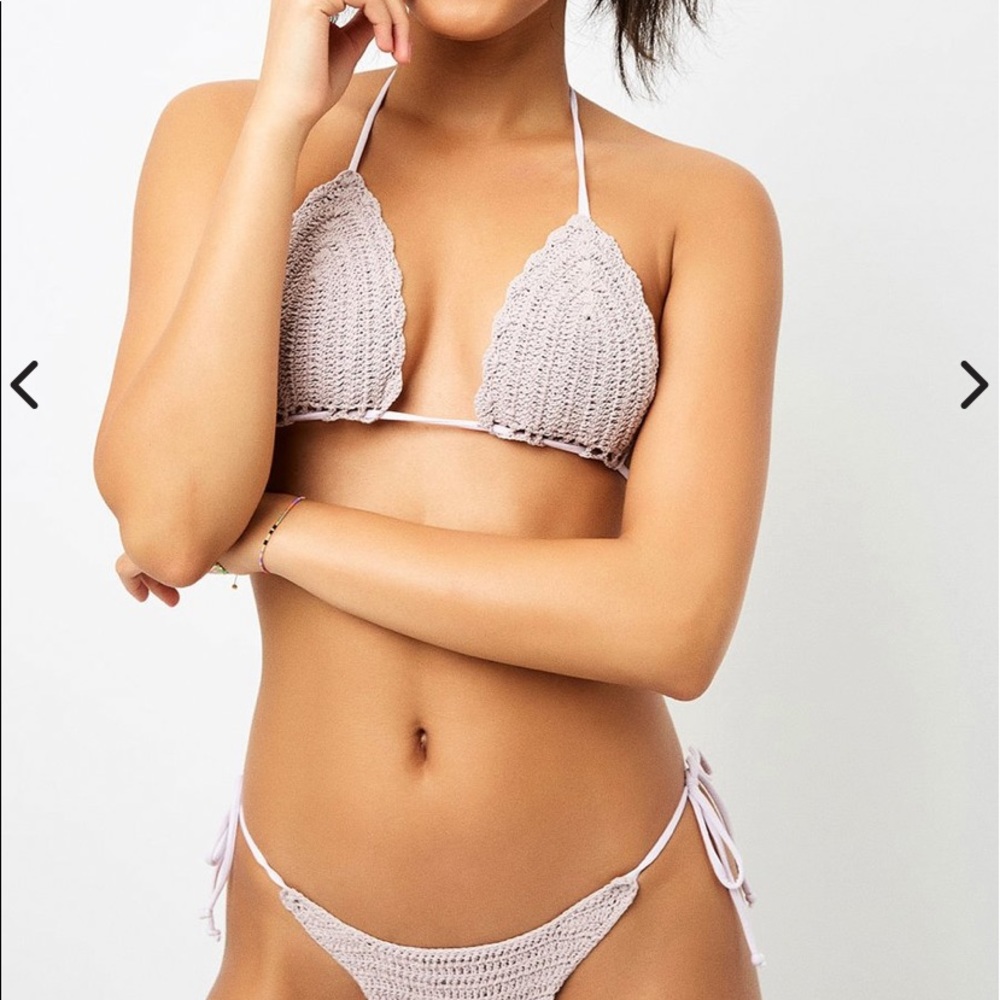 Frankie’s bikinis - haze crochet top - orchid